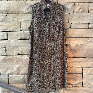 Floral Sleeveless Dress with pockets & collar. summer casual cottagecore garden